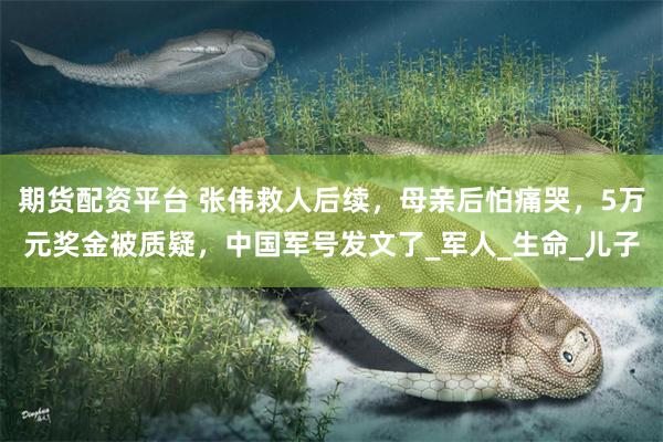 期货配资平台 张伟救人后续，母亲后怕痛哭，5万元奖金被质疑，中国军号发文了_军人_生命_儿子