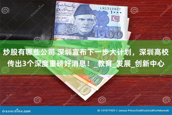 炒股有哪些公司 深圳宣布下一步大计划，深圳高校传出3个深度重磅好消息！_教育_发展_创新中心