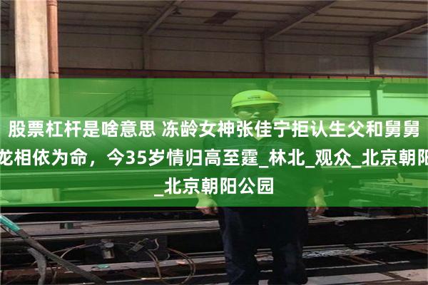 股票杠杆是啥意思 冻龄女神张佳宁拒认生父和舅舅张晓龙相依为命，今35岁情归高至霆_林北_观众_北京朝阳公园